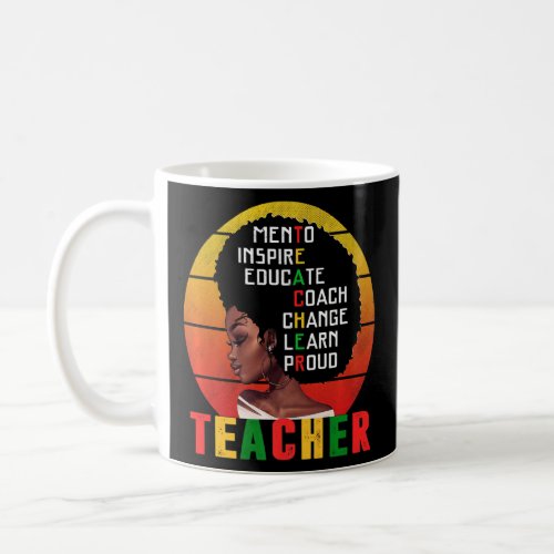 Black Smart Teacher Afro Love African American Wom Coffee Mug