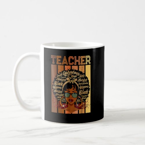 Black Smart Teacher Afro Love Melanin African Amer Coffee Mug