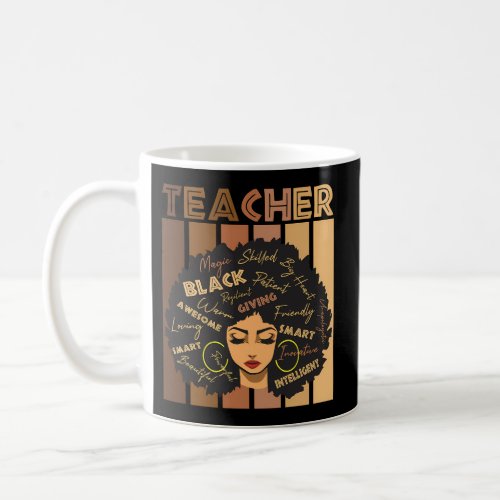 Black Smart Teacher Afro Love Melanin African Amer Coffee Mug