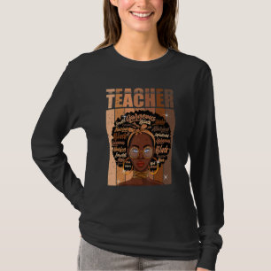 Black Smart Teacher Afro Love Melanin African Amer T-Shirt