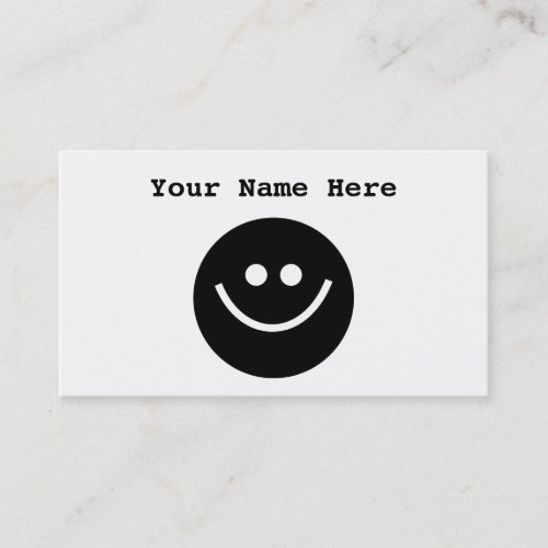 Black Smilie Business Card Templates