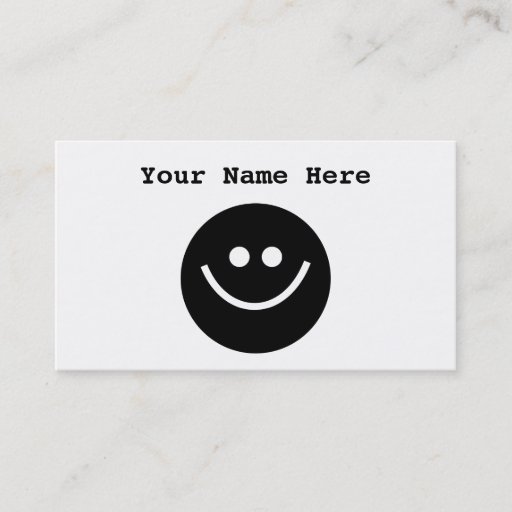 Customizable Black Smilie Business Card Templates