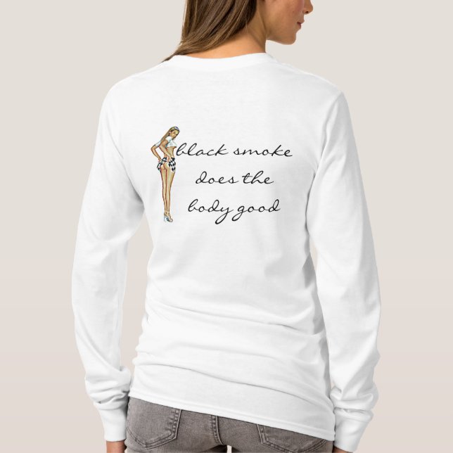 black smoke hoodie revised T-Shirt (Back)