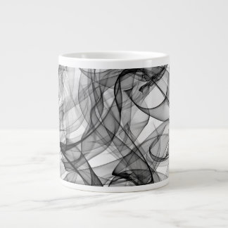 Black Smoke Lines Ceramic Mug