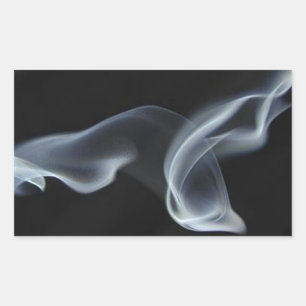 Black Smoke Rectangular Sticker