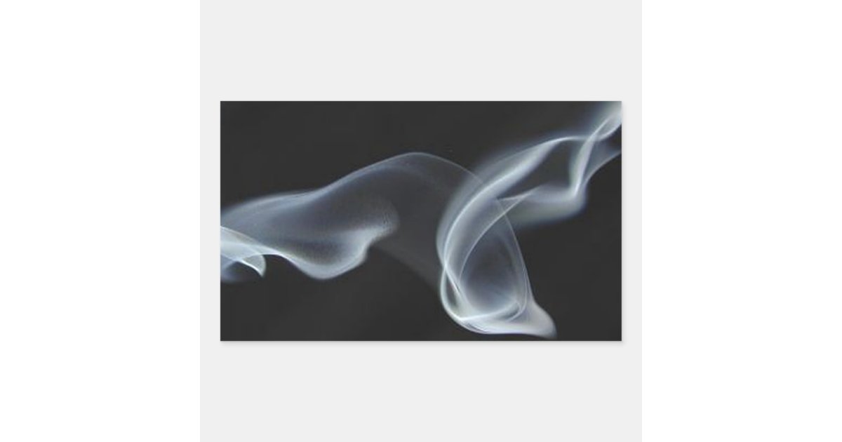 Rectangular Smoke Black Smoke Rectangular Sticker | Zazzle