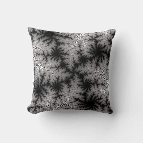 Black Smoke Speckle Throw Pillow