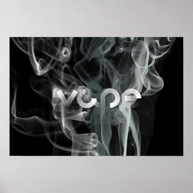 Black Smoke Vape Premium Poster | Zazzle