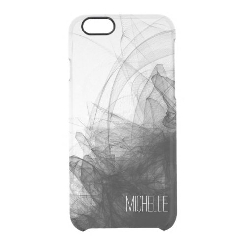 Black Smoke with Name Clear iPhone 66S Case