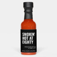 Black Smokin' Hot 80th Birthday Party Favor