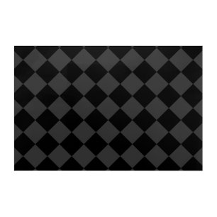 Black & Smoky Black Diamonds – Elegant & Timeless Acrylic Print