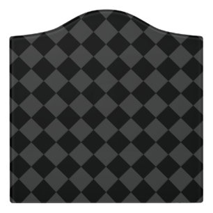 Black & Smoky Black Diamonds – Elegant & Timeless Door Sign