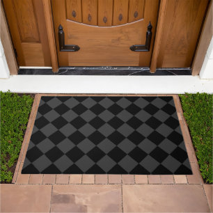 Black & Smoky Black Diamonds – Elegant & Timeless Doormat