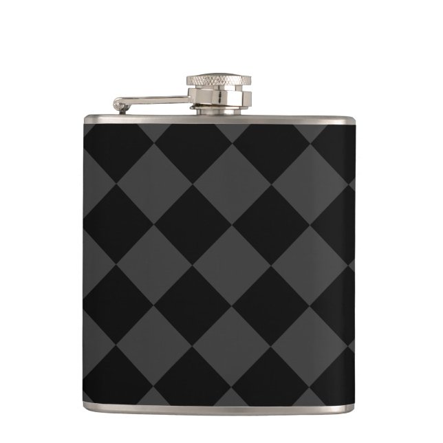 Black & Smoky Black Diamonds – Elegant & Timeless Flask (Front)