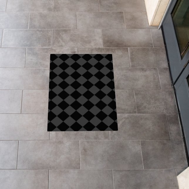 Black & Smoky Black Diamonds – Elegant & Timeless Floor Decals (Restaurant)