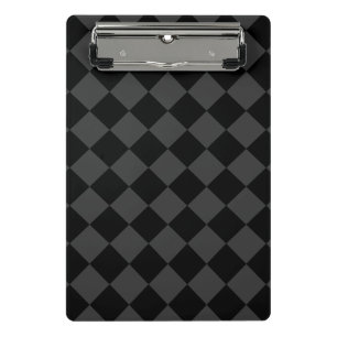 Black & Smoky Black Diamonds – Elegant & Timeless Mini Clipboard