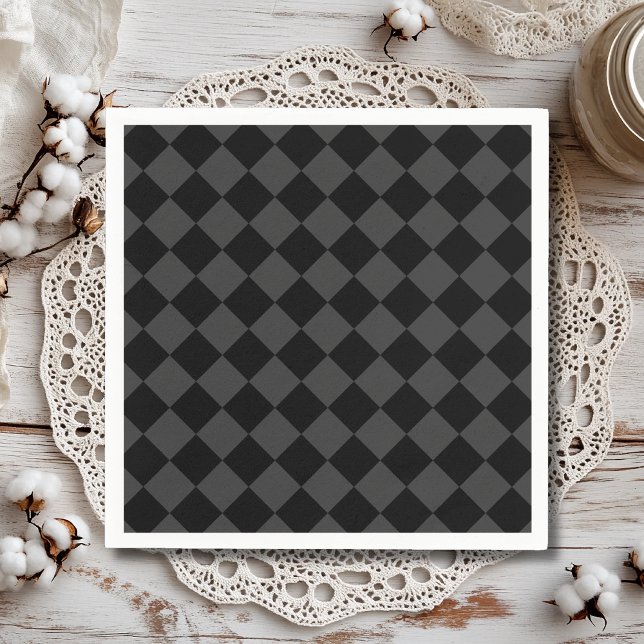 Black & Smoky Black Diamonds – Elegant & Timeless Napkins (Creator Uploaded)