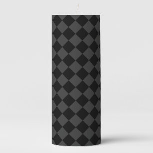 Black & Smoky Black Diamonds – Elegant & Timeless Pillar Candle