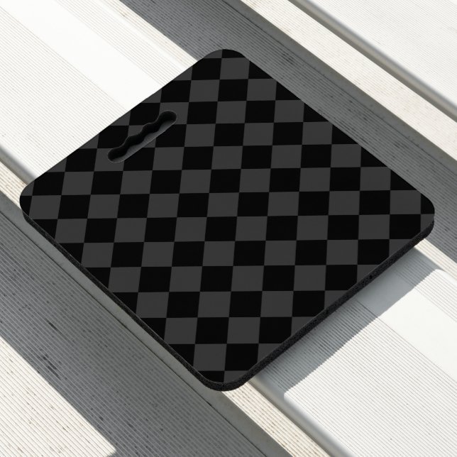 Black & Smoky Black Diamonds – Elegant & Timeless Seat Cushion (In Situ)