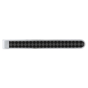 Black & Smoky Black Diamonds – Elegant & Timeless Silver Finish Tie Bar