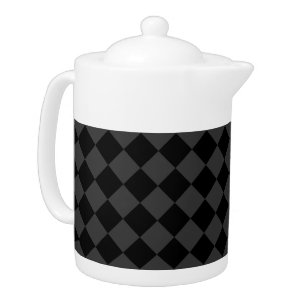 Black & Smoky Black Diamonds – Elegant & Timeless Teapot