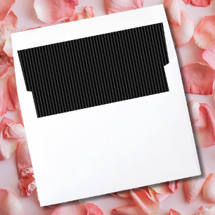 Black & Smoky Black Narrow Vertical Stripes  Envelope Liner