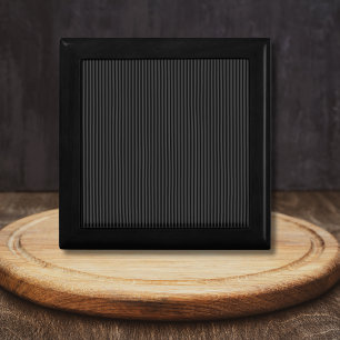 Black & Smoky Black Narrow Vertical Stripes  Gift Box