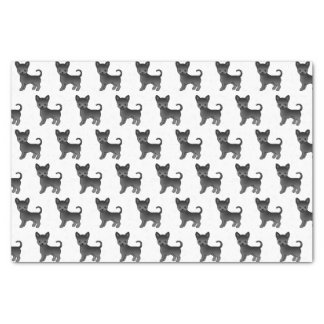 Black Smooth Coat Chihuahua Cute Dog Pattern Tissue Paper