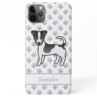 Black Smooth Coat Jack Russell Terrier Dog &amp; Name iPhone 11 Pro Max Case