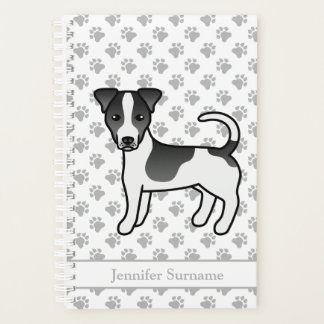 Black Smooth Coat Jack Russell Terrier Dog &amp; Name Planner