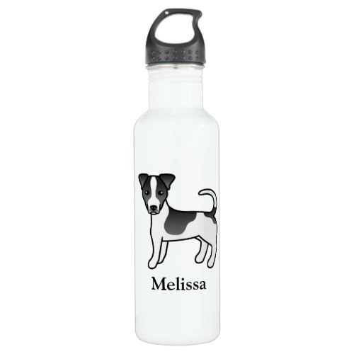 Black Smooth Coat Jack Russell Terrier Dog  Name Stainless Steel Water Bottle