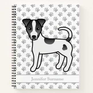 Black Smooth Coat Parson Russell Terrier &amp; Name Notebook