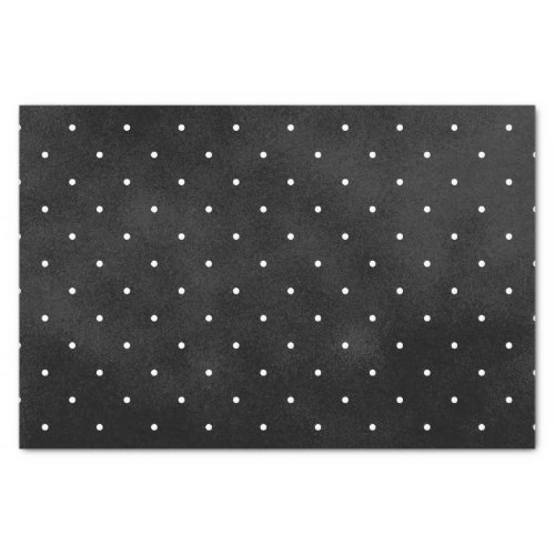 Black Smudge Color with White Polka Dots Tissue Paper