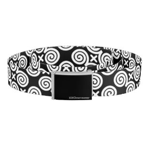 Black snail abstract hmong belt