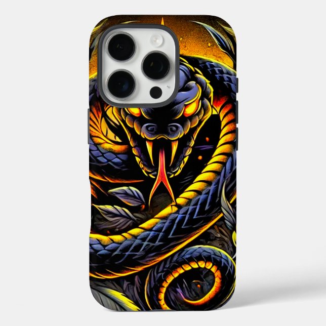 Black Snake Art Phone Case (Back)