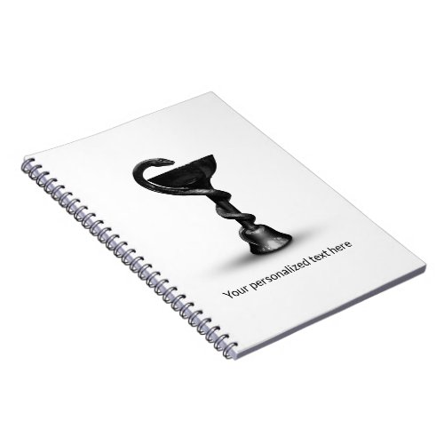 Black Snake Medical Bowl Hygieia White Caduceus Notebook