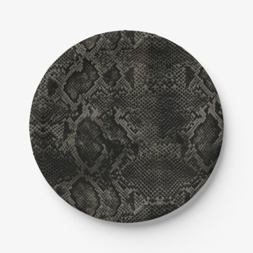 Black Snake print Paper Plates