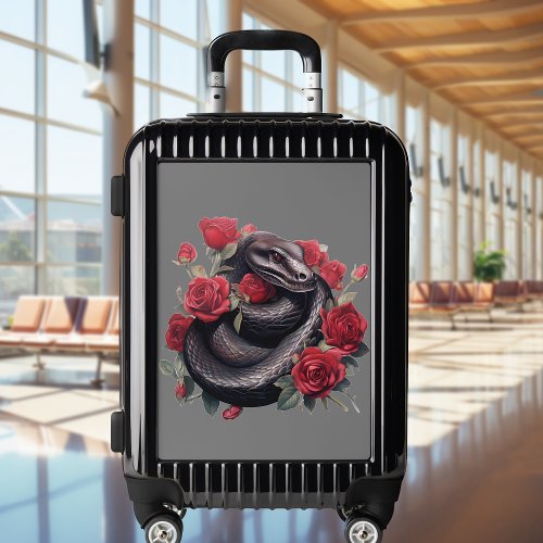 Black Snake Red Roses Luggage