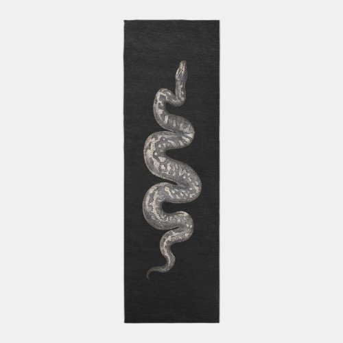 Black Snake Rug Runner _ Vintage Snake Carpet