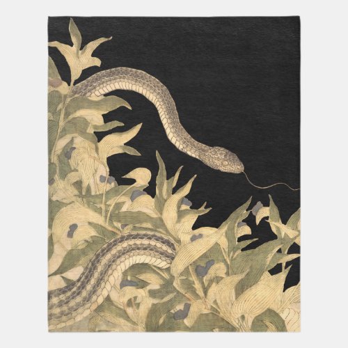 Black Snake Rug _ Vintage Snake Area Rug Carpet