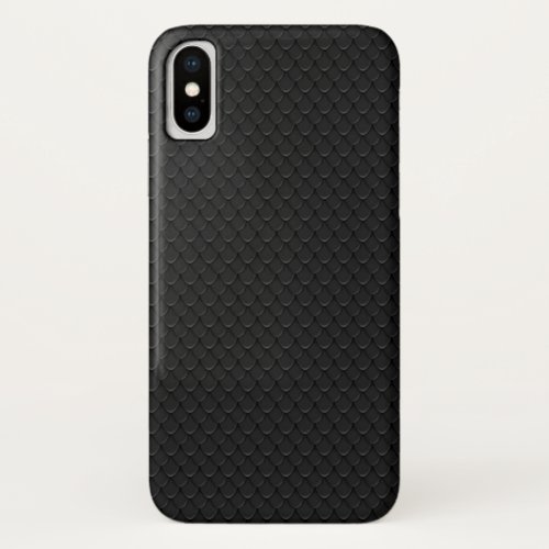 Black Snake Skin Digital Texture Print iPhone XS Case