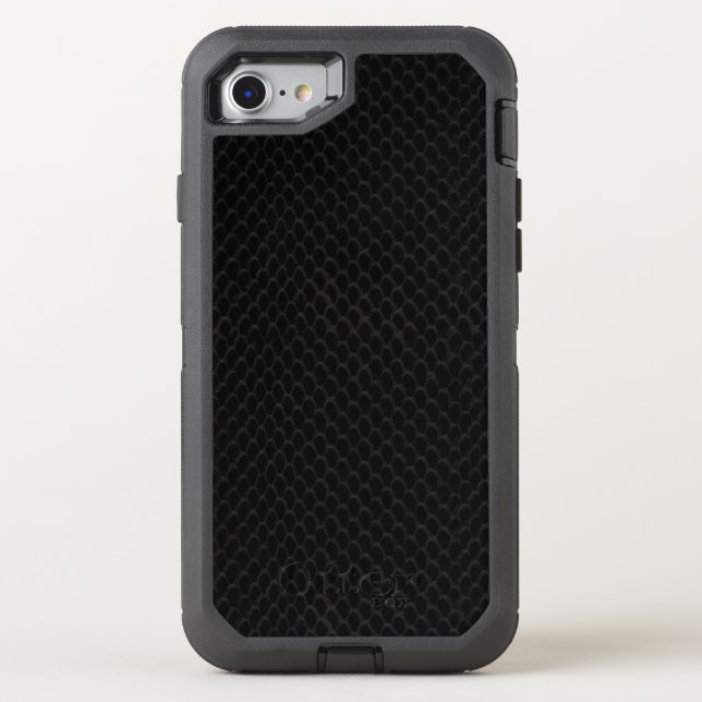 Black Snake Skin Pattern Otterbox iPhone Case (Back)