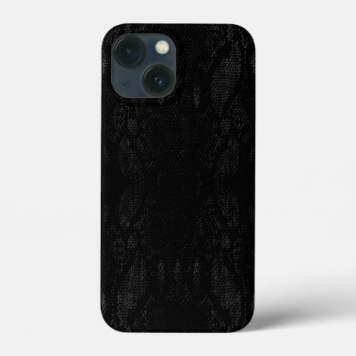 Black Snake Skin Print iPhone 13 Mini Case