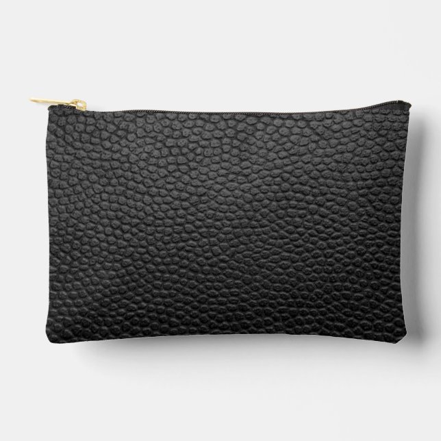 Black Snakeskin Accessory Pouch (Front)