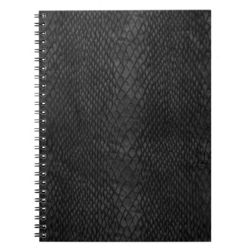 Black Snakeskin Animal Print Pattern  Notebook
