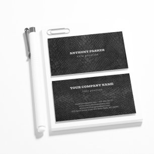 Black Snakeskin Business Card