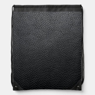 Black Snakeskin Drawstring Bag