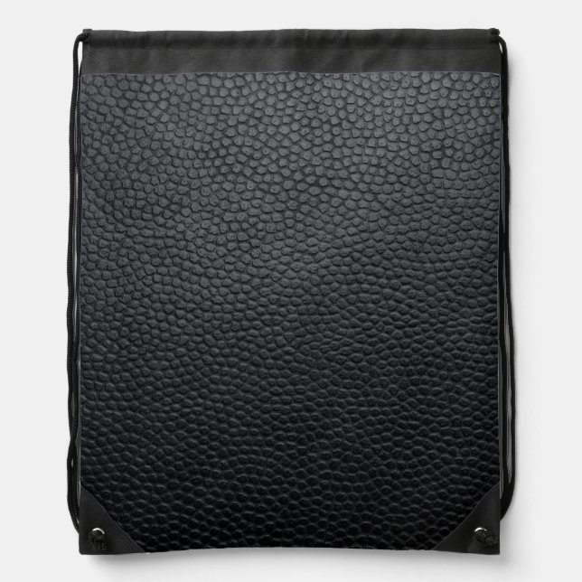 Black Snakeskin Drawstring Bag (Front)
