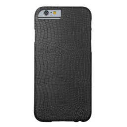 Black Snakeskin Faux Leather Pattern Look Barely There iPhone 6 Case