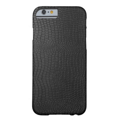 Black Snakeskin Faux Leather Pattern Look Barely There iPhone 6 Case